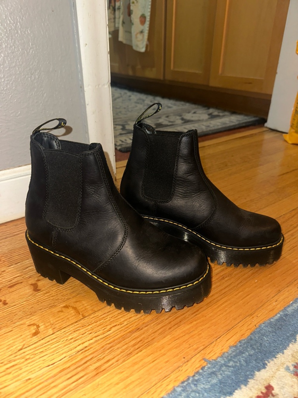 Dr. Martens Black Rometty Chelsea Boot with Pull Tabs